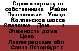 Сдам квартиру от собственника › Район ­ Пушкинский › Улица ­ Колпинское шоссе Славянка › Дом ­ 24 к. 2 › Этажность дома ­ 5 › Цена ­ 20 000 - Ленинградская обл., Санкт-Петербург г. Недвижимость » Квартиры аренда   . Ленинградская обл.